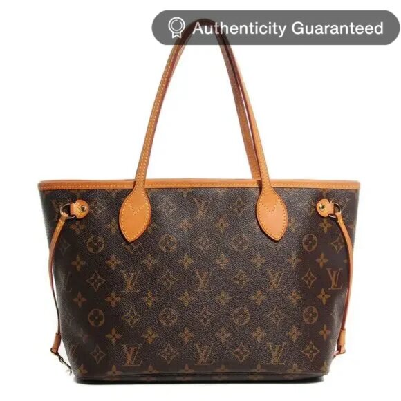 Louis Vuitton Handbags - Authentic Louis Vuitton Neverfull PM Monogram Tote Shoulder Bag LV Brown Tan